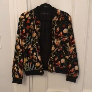 Bold floral Zara bomber